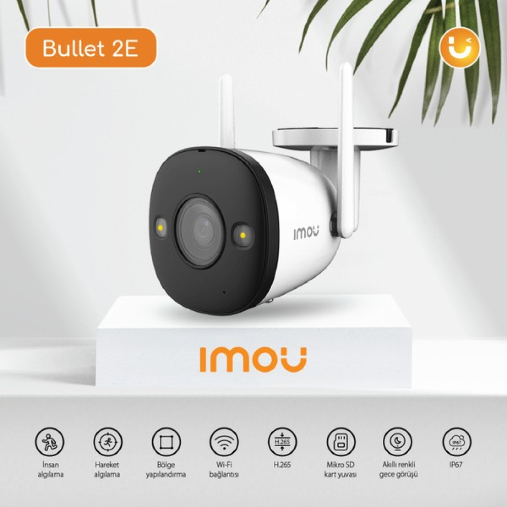 Imou Bullet 2E 2 MP 3.6 mm Dış Ortam Bullet Kamera (IPC-F22FP) Güvenlik Kameraları Fiyatı