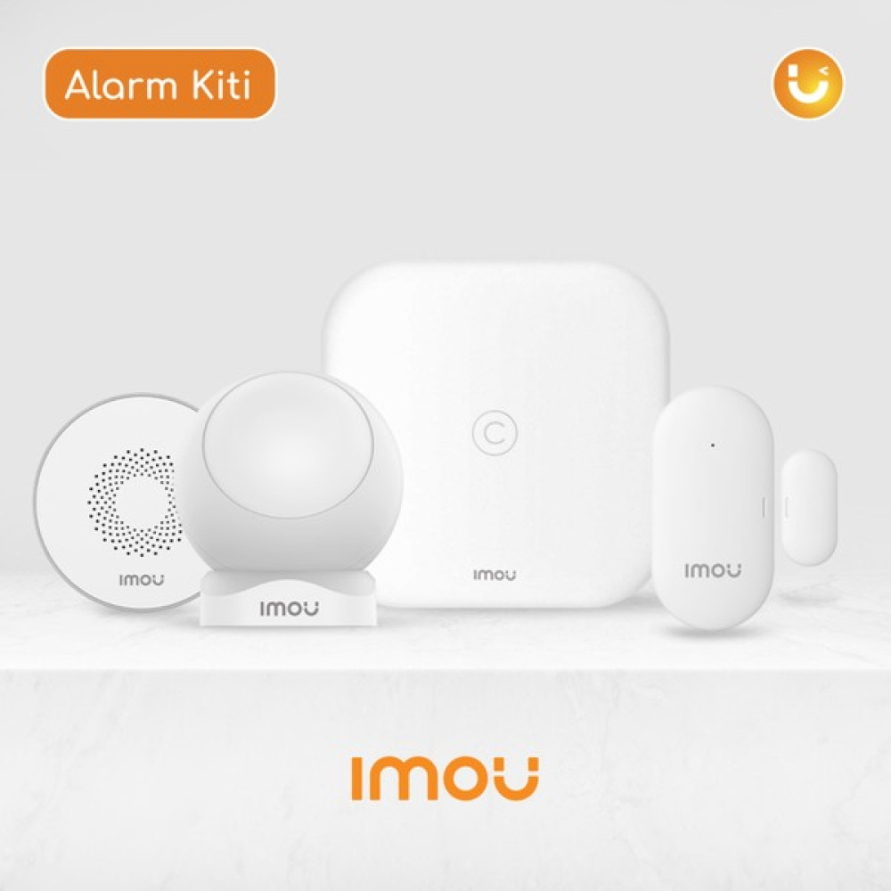 IMOU Kablosuz Akıllı Hırsız Alarm Kiti (ZG1-Alarm Paneli+3x ZP1-PIR Dedektör+2x ZD1-Manyetik Kontak+ 1x ZR1-Siren) Güvenlik Sistemi Setleri Fiyatı
