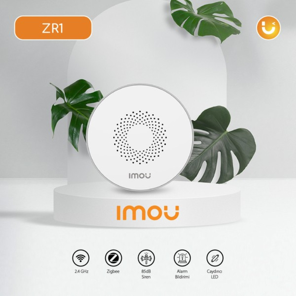 IMOU Kablosuz İç Ortam Siren / Alarm Bildirimi - Zigbee - İletim gücü: ≤15dBm - 200m İletişim Mesafesi - Buzzer Ses Şiddeti: ≥85dB (ZR1) Güvenlik Sistemi Setleri Fiyatı