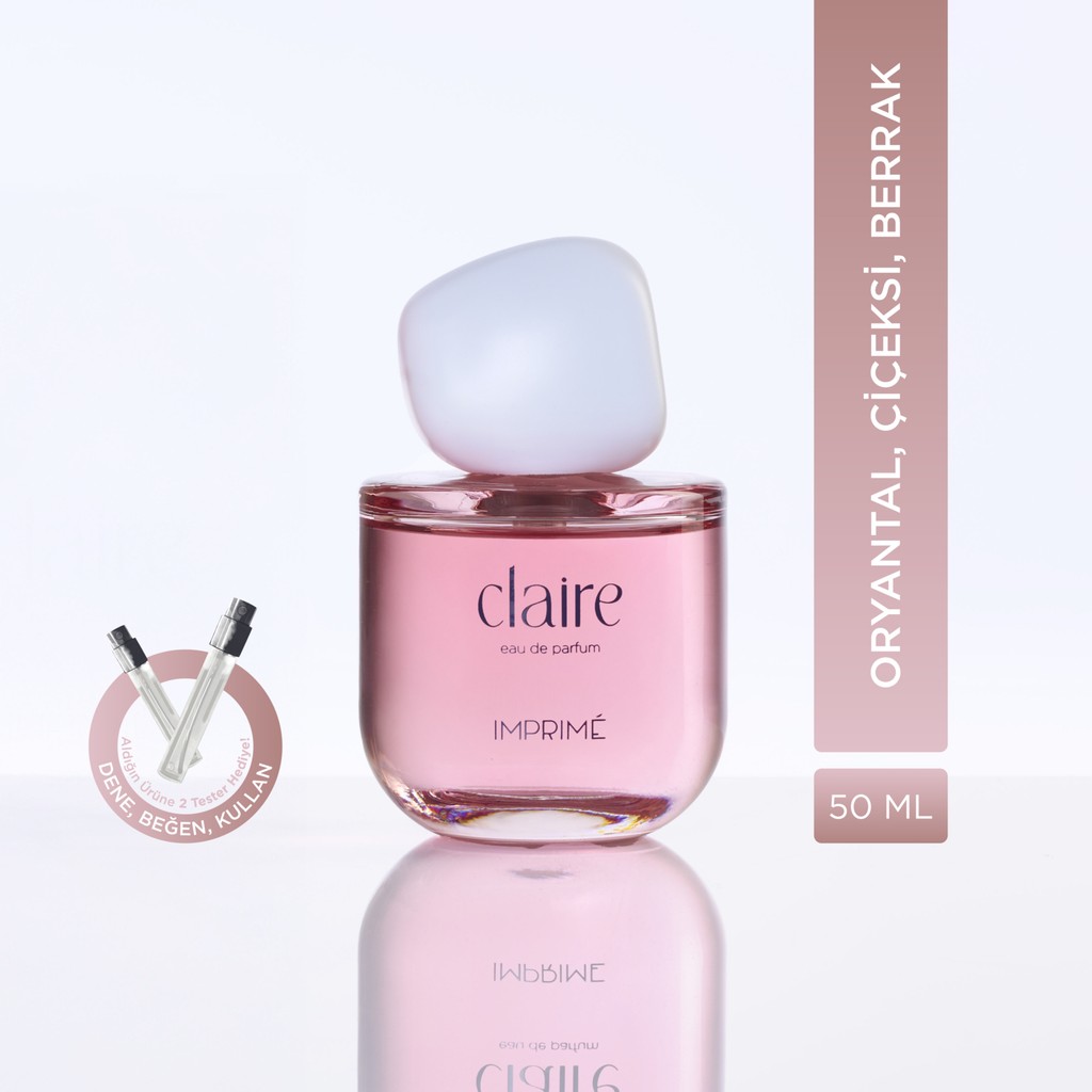 Imprime Claire Edp Kadın Parfüm 50ML | Oryantal & Çiçeksi | Mandalina, Yasemin, Gül, Şeftali, Misk, Amber - 50 ml Parfümler Fiyatı