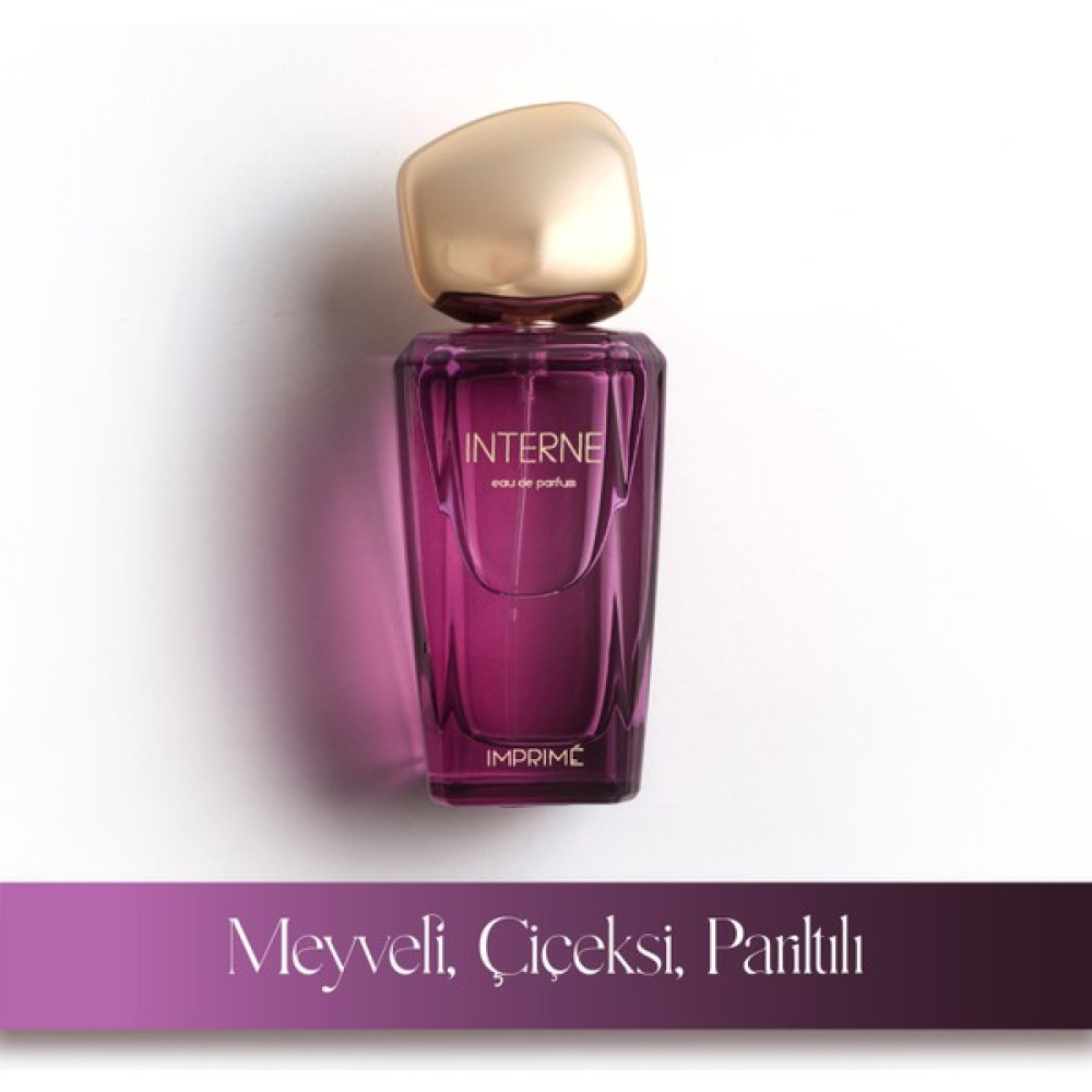 Imprime Interne EDP Kadın Parfüm, Meyveli-Çiçeksi, Bergamot, Şeftali, Yasemin, Zambak, Misk, Amber, 50ml Kadın Parfümleri Fiyatı
