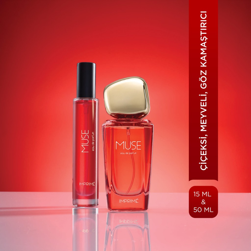 Imprime Muse Edp 50 ml & Seyahat Boy 15 ml Kadın Parfüm Seti I Çiçeksi, Meyveli I Frenk Üzümü, Lavanta Parfümler Fiyatı