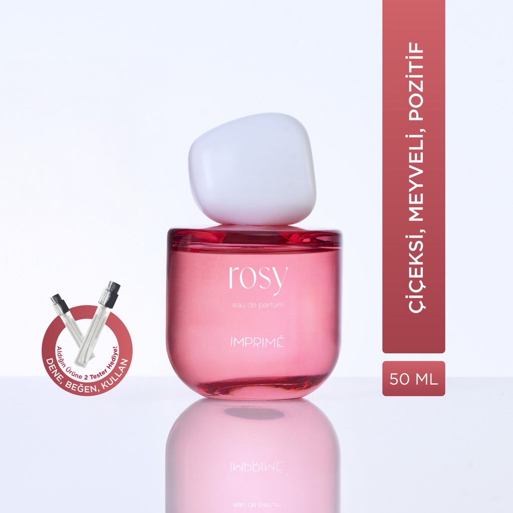 Imprime Rosy Edp Kadın Parfüm 50ML | Çiçeksi & Meyveli | Ahududu, Gül, Zambak, Kaşmir, Vanilya, Amber - 50 ml Parfümler Fiyatı