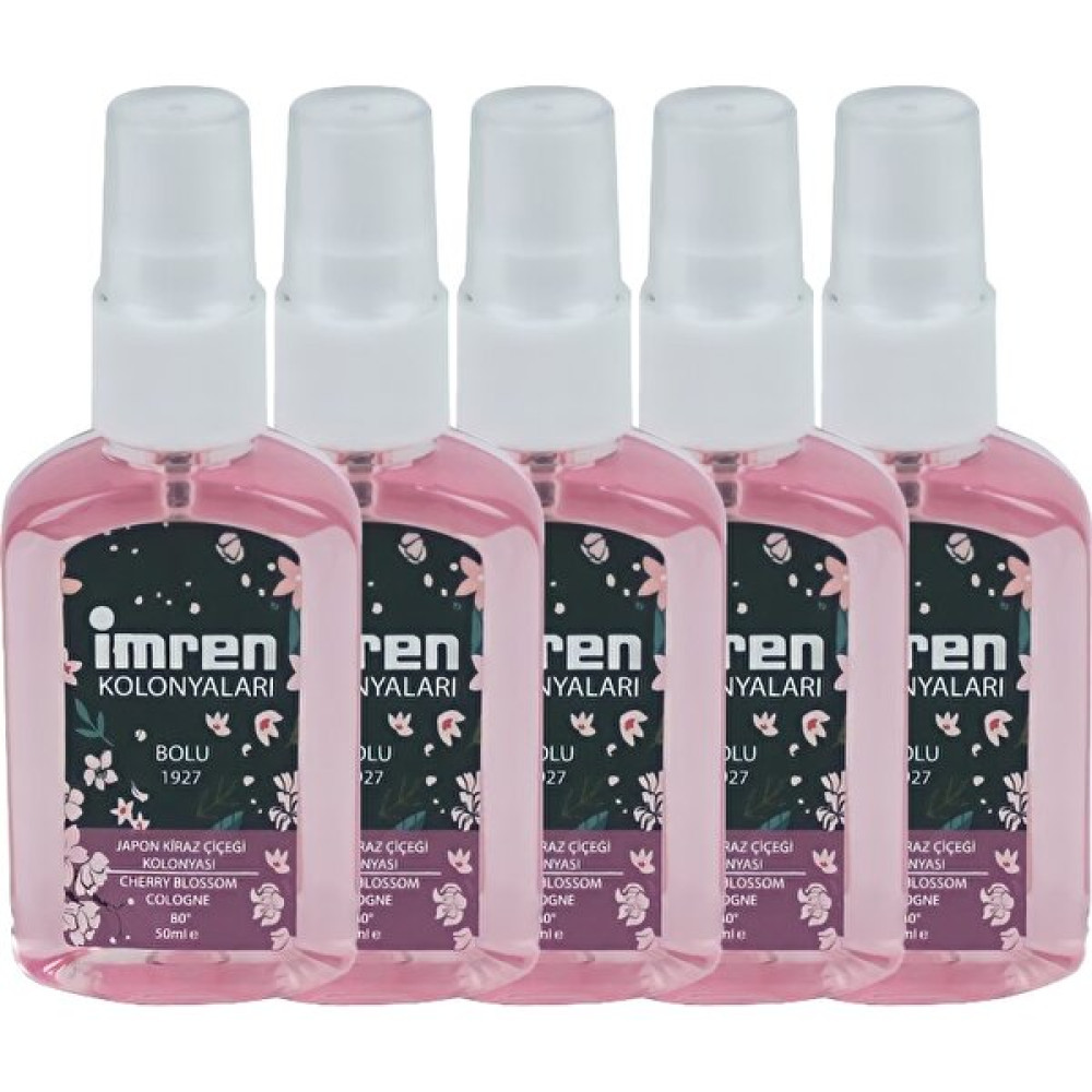 İmren Kolonyaları 80° Japon Kiraz Çiçeği Kolonyası 50 ml Pet Sprey 5'li Kolonya & Gülsuyu Fiyatı
