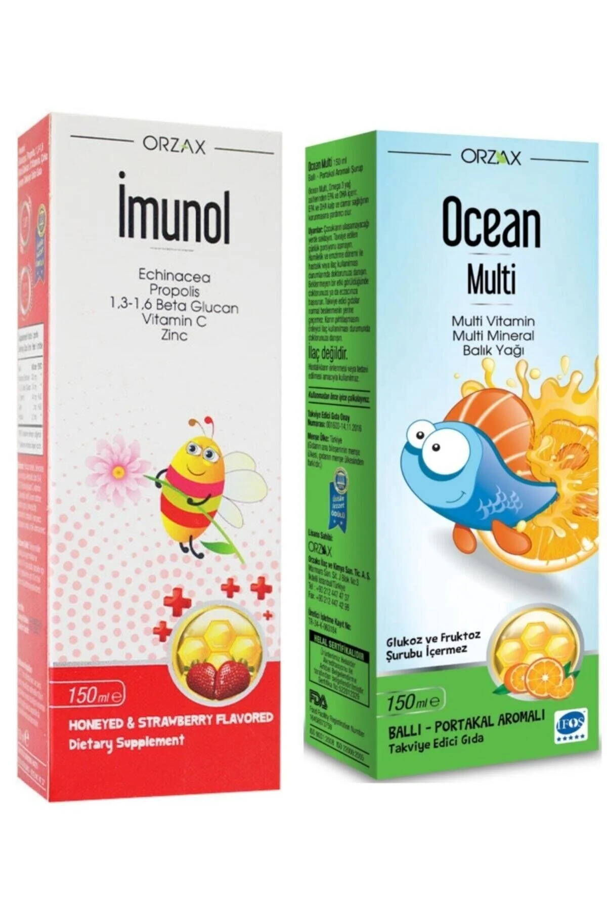 İmunol Şurup 150ml Ocean Multivitamin Multimineral Balık Yağı Multi Şurup 150ml" Bebek Mamaları Fiyatı