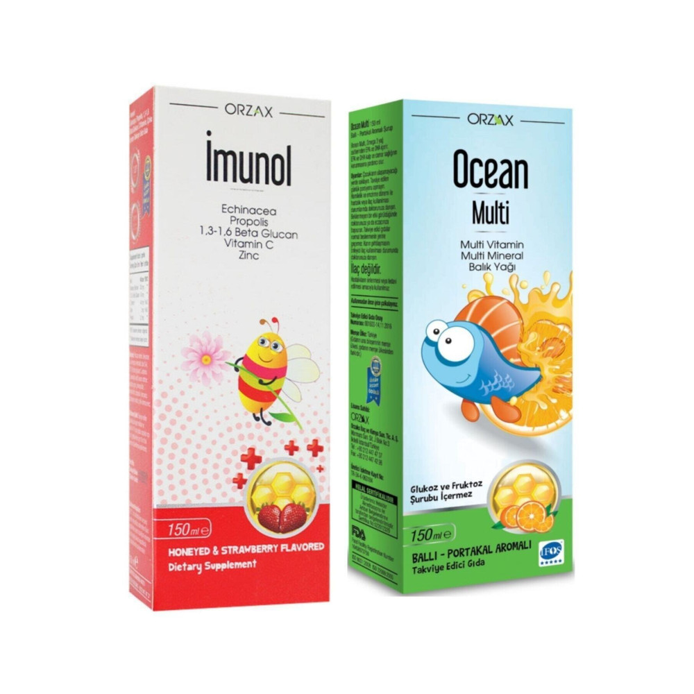 İmunol Şurup 150ml Ocean Multivitamin Multimineral Balık Yağı Multi Şurup 150ml Bebek Mamaları Fiyatı
