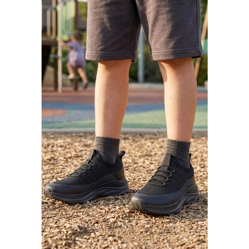 In Step Aeroknit Pro Ultra Hafif Bağcıksız Erkek/kız Spor Ayakkabı - Siyah Erkek Günlük Ayakkabıları Fiyatı