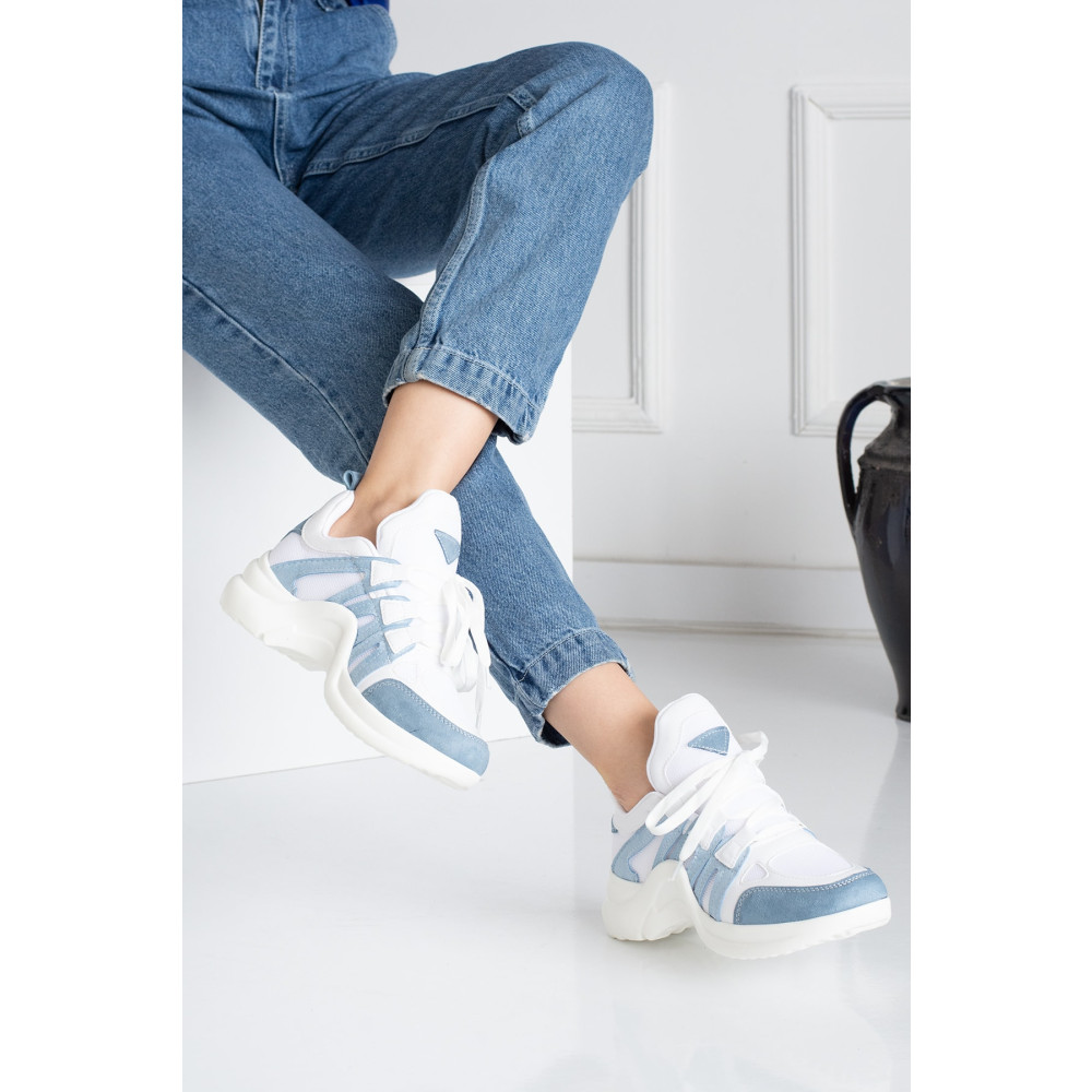 İnan Ayakkabı KADIN MAVİ&BEYAZ SNEAKER SPOR AYAKKABI 36 Beden Spor Ayakkabı Fiyatı