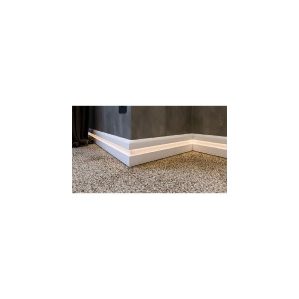 İnan Yapı Yalı Serisi Lake Beyaz LED Kanallı Model Ledli 12 cm Pvc Süpürgelik Parke Fiyatı