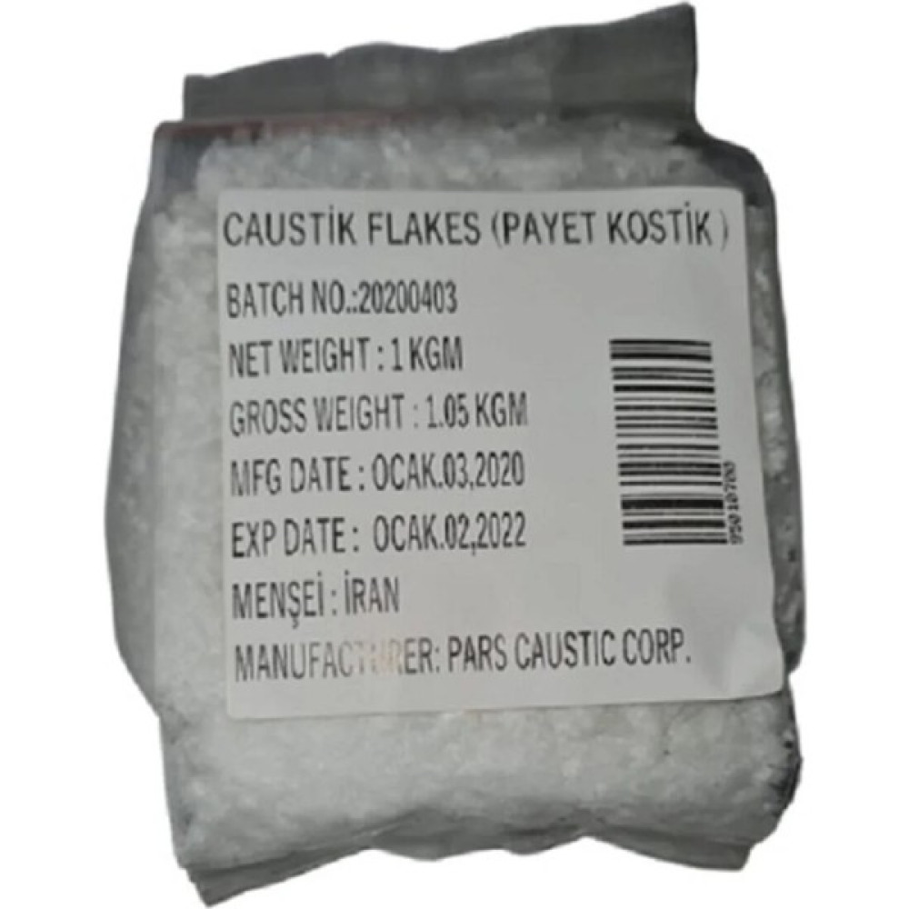 İnanlar Kostik 1 kg ( Payet Kostik Sodyum Hidroksit Soda Hidrojen Peroksit Temizlik Malzemeleri Fiyatı