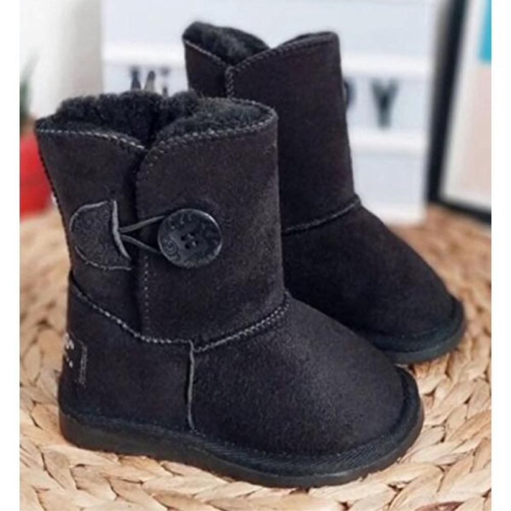 İnantaş Bebek Unisex Kürklü Bot - Peluş Çizme - Bebek Çocuk Botu - Ug Model Siyah Bot Kız Çocuk Bot Fiyatı