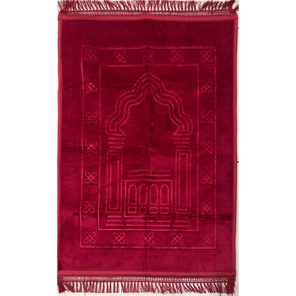İnanteks Lüks Kalın Yumuşak Peluş Seccade Kaymaz Taban Özellikli Çantalı - Bordo - 80 x 120 cm Anne Bebek Oyuncak Fiyatı