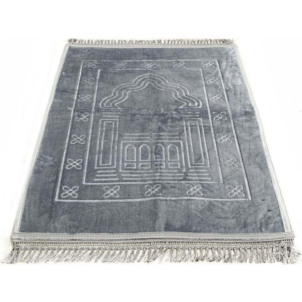 İnanteks Lüks Kalın Yumuşak Peluş Seccade Kaymaz Taban Özellikli Çantalı - Gri - 80 x 120 cm Anne Bebek Oyuncak Fiyatı