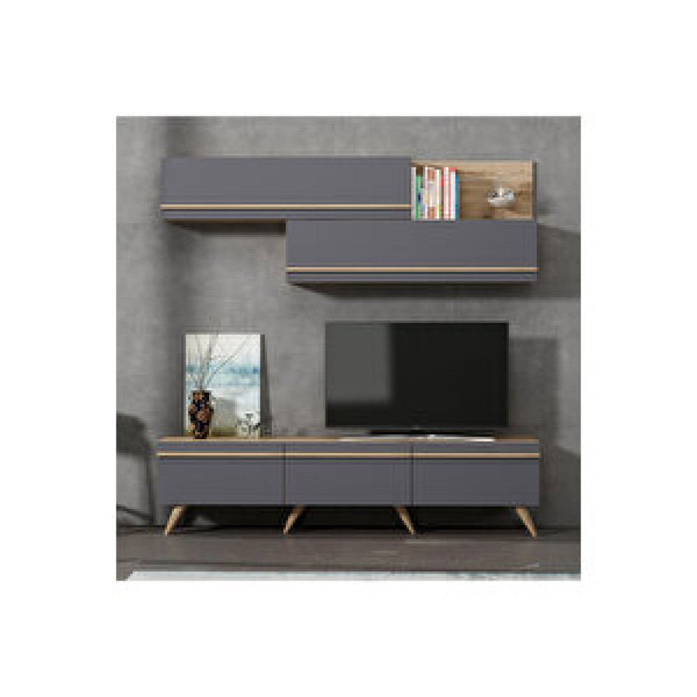 Inarch Amsterdam Style Tv Ünitesi Antrasit - Çırağan Antrasit Çırağan Tv Ünitesi / Sehpası Fiyatı
