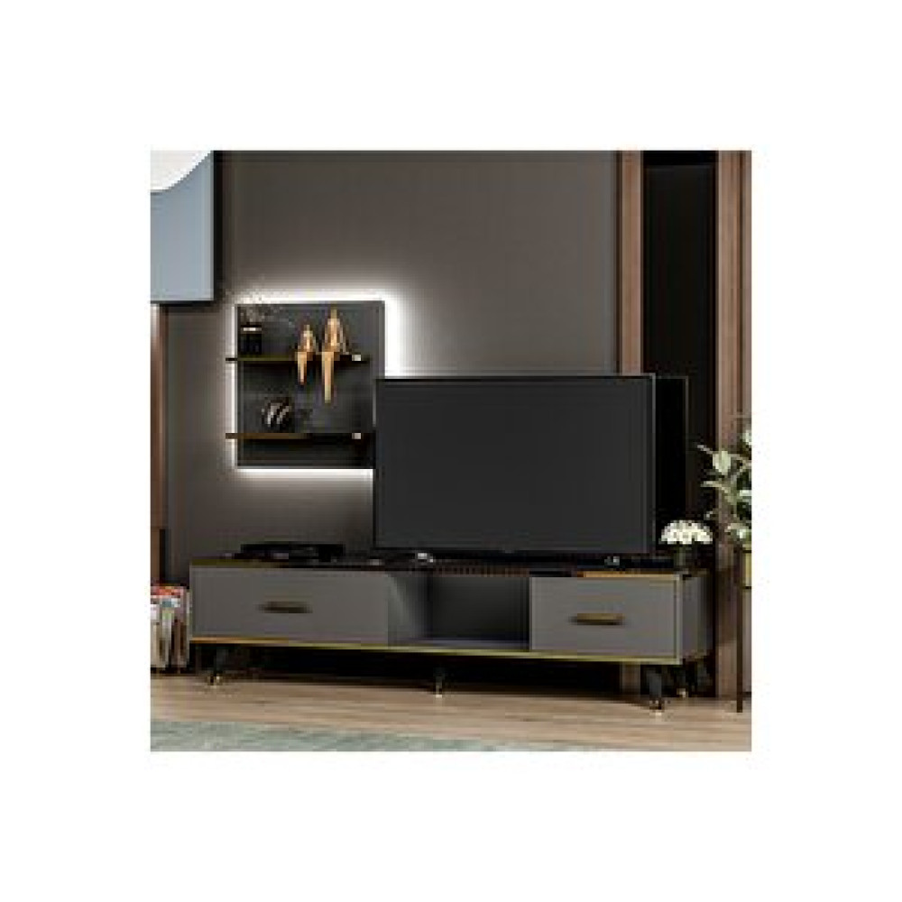 Inarch Aren Işıklı Tv Ünitesi Antrasit Antrasit Tv Ünitesi / Sehpası Fiyatı