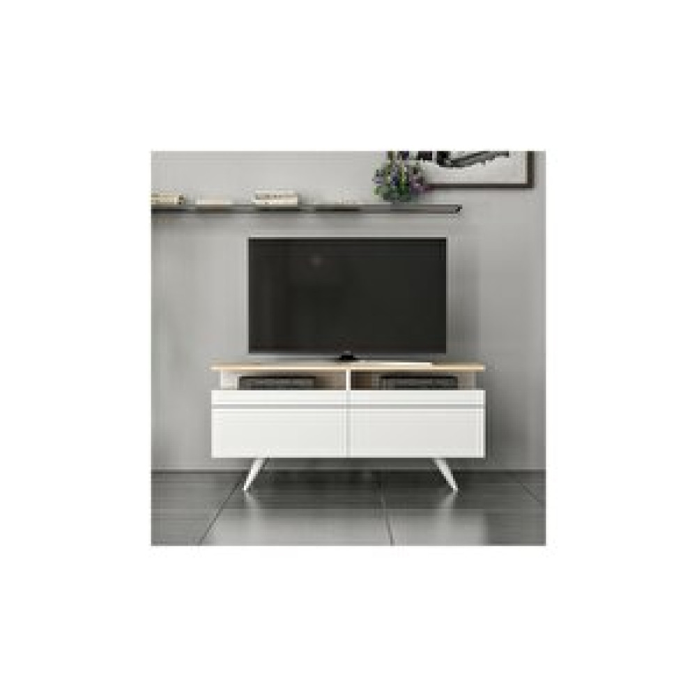 Inarch Berlin 120 Cm Tv Ünitesi Beyaz - Safir Meşe Tv Ünitesi / Sehpası Fiyatı