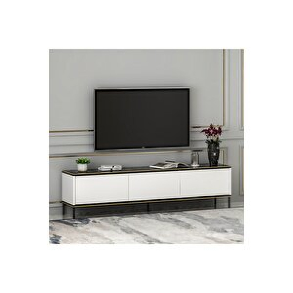 Inarch İmaj Tv Ünitesi Beyaz (mermer Desen) Beyaz Tv Ünitesi / Sehpası Fiyatı