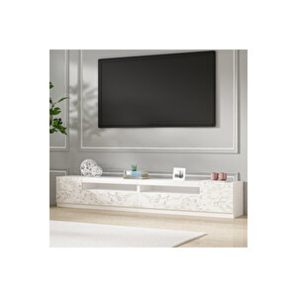 Inarch T008 Arya Işıklı Tv Sehpası Orma Mermer-beyaz Set Tv Ünitesi / Sehpası Fiyatı