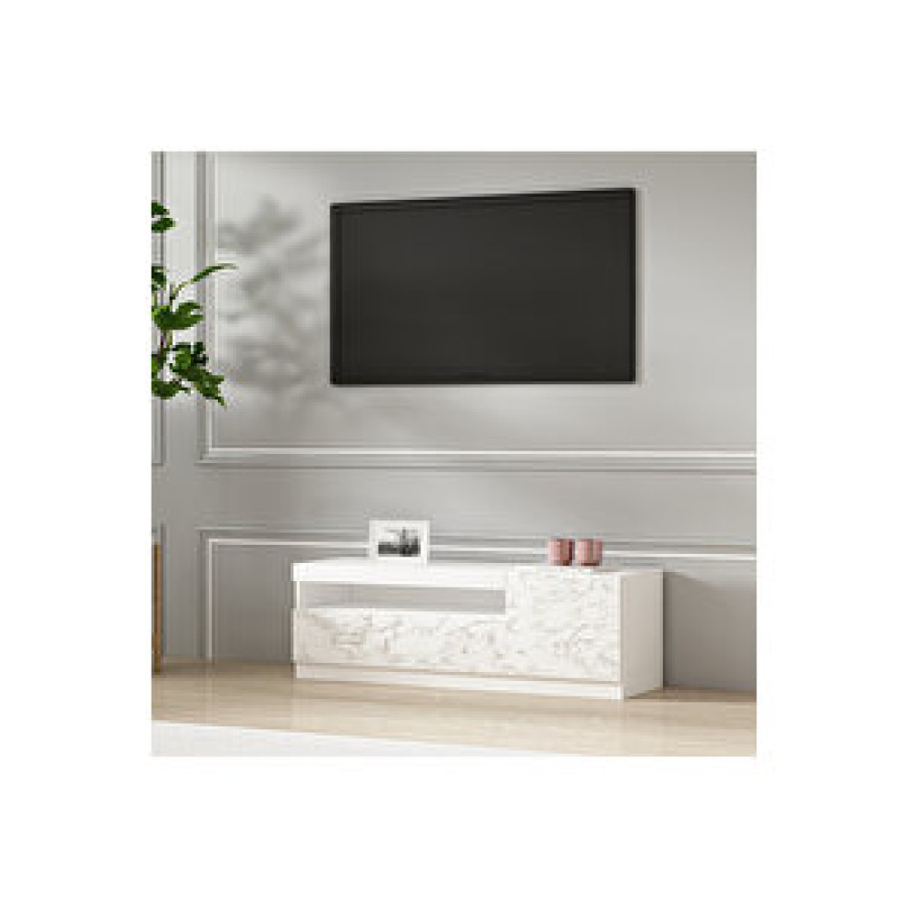 Inarch T008 Arya Işıklı Tv Sehpası Sağ Modül Orma Mermer-beyaz Tv Ünitesi / Sehpası Fiyatı