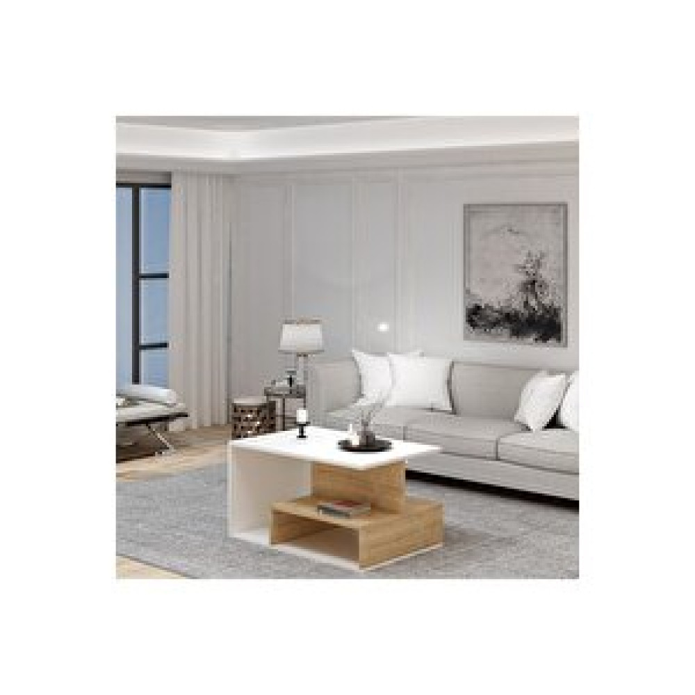 Inarch Vera S004 Orta Sehpa Beyaz- Safir Meşe Beyaz-Safir Meşe Orta Sehpa Fiyatı