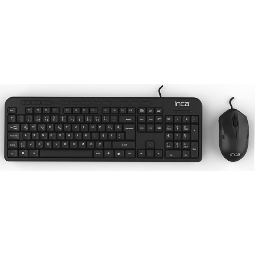 Inca IMK-375T USB Q Trk Optic Mouse Siyah Standart Klavye - Mouse Set Klavye - Mouse Fiyatı