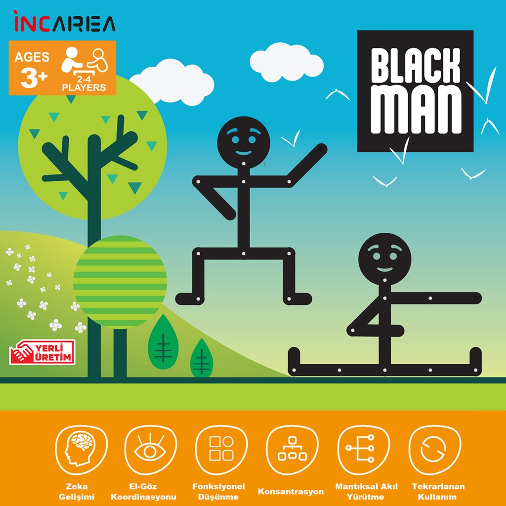 İncarea İncarea Black Man / Bionic Man Çöp Adam Eğitici Aktivite Oyuncağı Eğitici Oyuncak Fiyatı