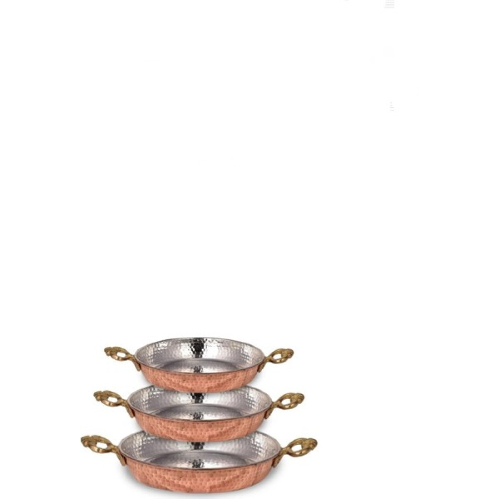 Ince Bakır Üçlü Set Tava - 19 cm Tavalar Fiyatı
