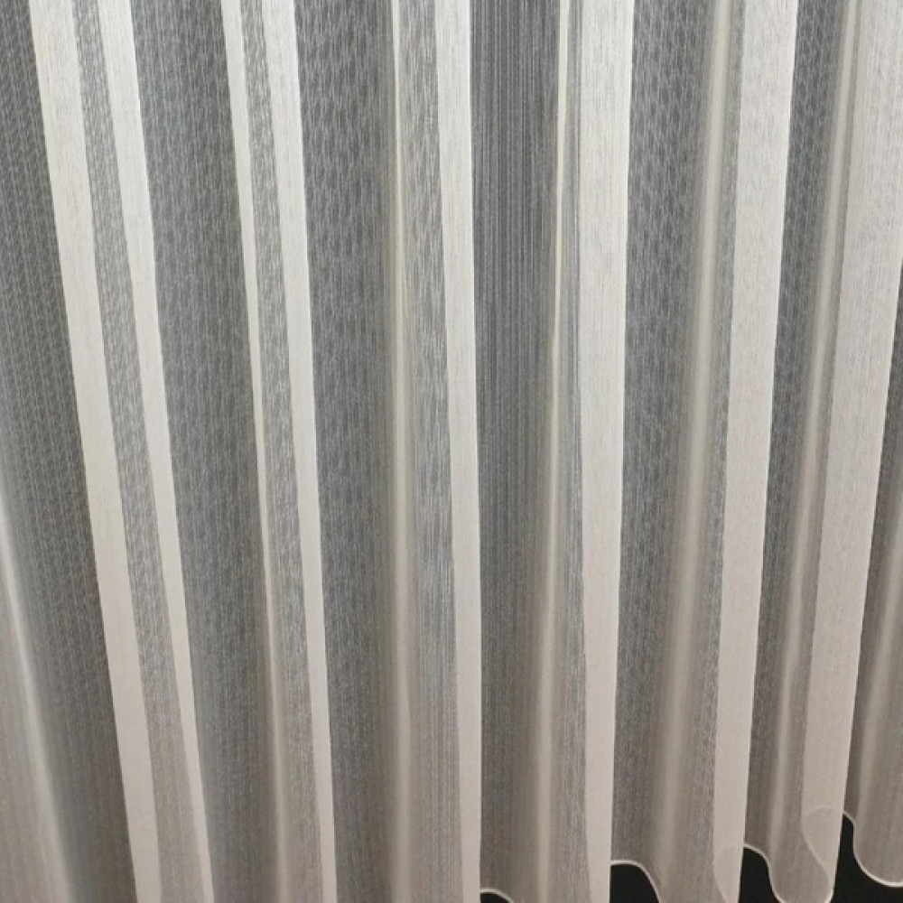 Ince Çizgili Yeni Moda 3 Kat Pileli Tül Perde - 100 x 260 cm - Beyaz Tül Perde Fiyatı