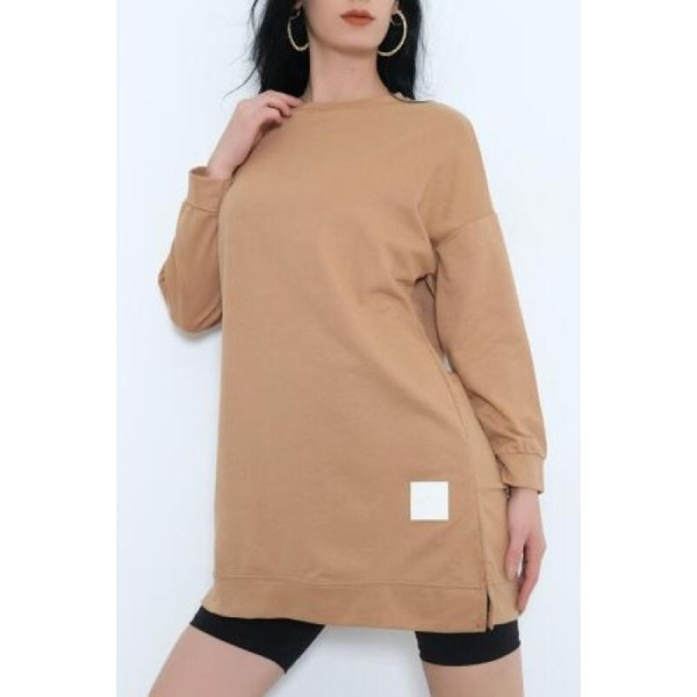 İncesu Çarşı Elfida Armalı Süt Kahve Tunik Tunik Fiyatı