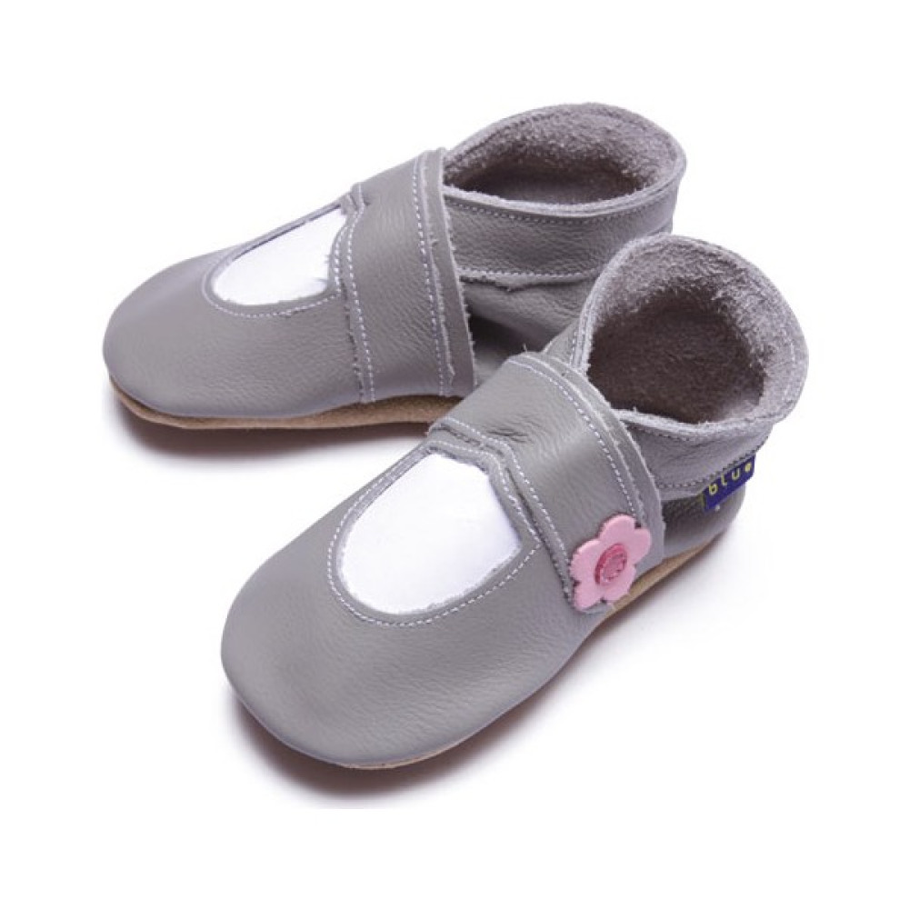 İnch Blue Hakiki Deriden Patik Mary Jane Grey - 6 - 12 Ay Bebek Patik Fiyatı