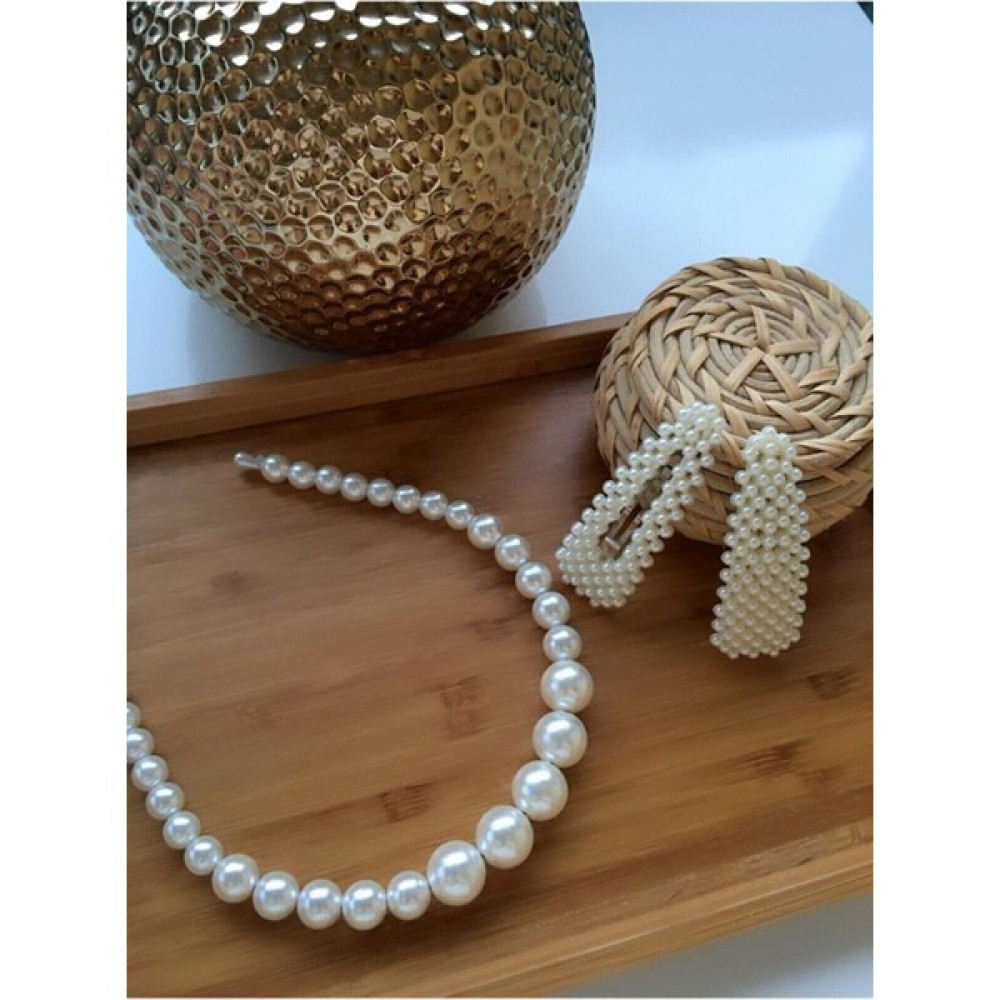 Inci Accessories Incili 2 Li Çıtçıt Saç Tokası ve Incili Taç Toka, Taç & Saç Bandı Fiyatı