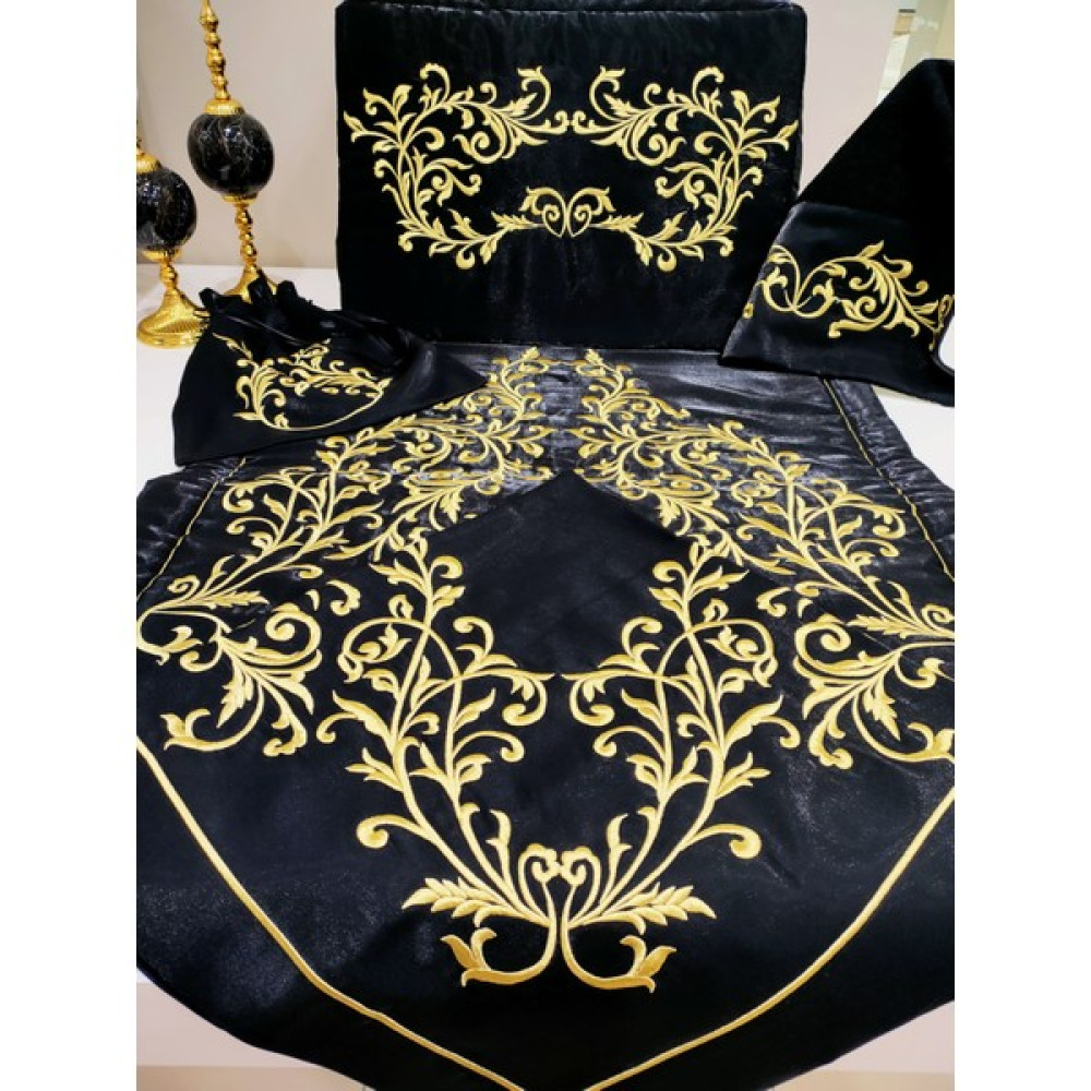 İnci Secret Home Seccade seti nakış işlemeli seccade set 6 arçadan oluşmaktadır - 100 x 150 cm - Gold Seccade Fiyatı