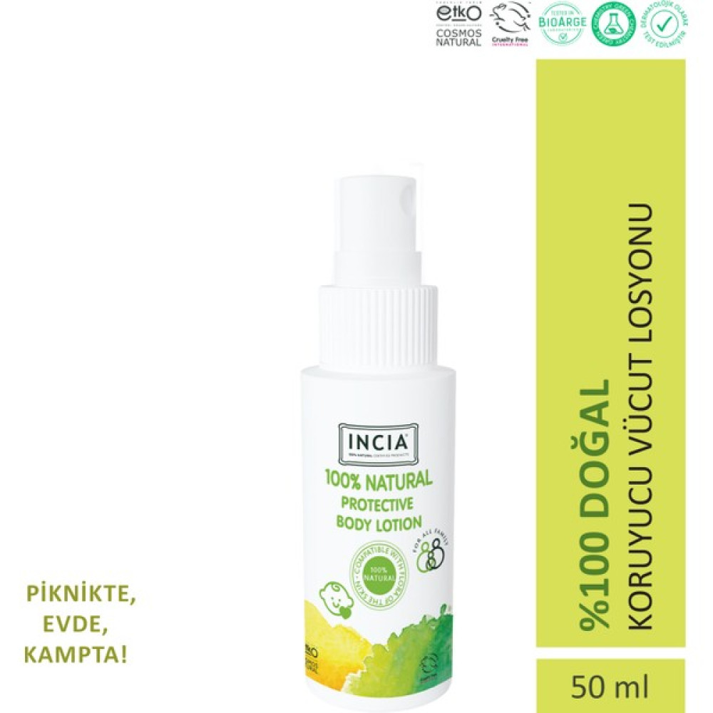 INCIA %100 Doğal Koruyucu Vücut Losyonu Sprey Yenidoğan Bebek Çocuk Için Limon Okaliptus Vegan 50 ml Bebek Bakım Fiyatı