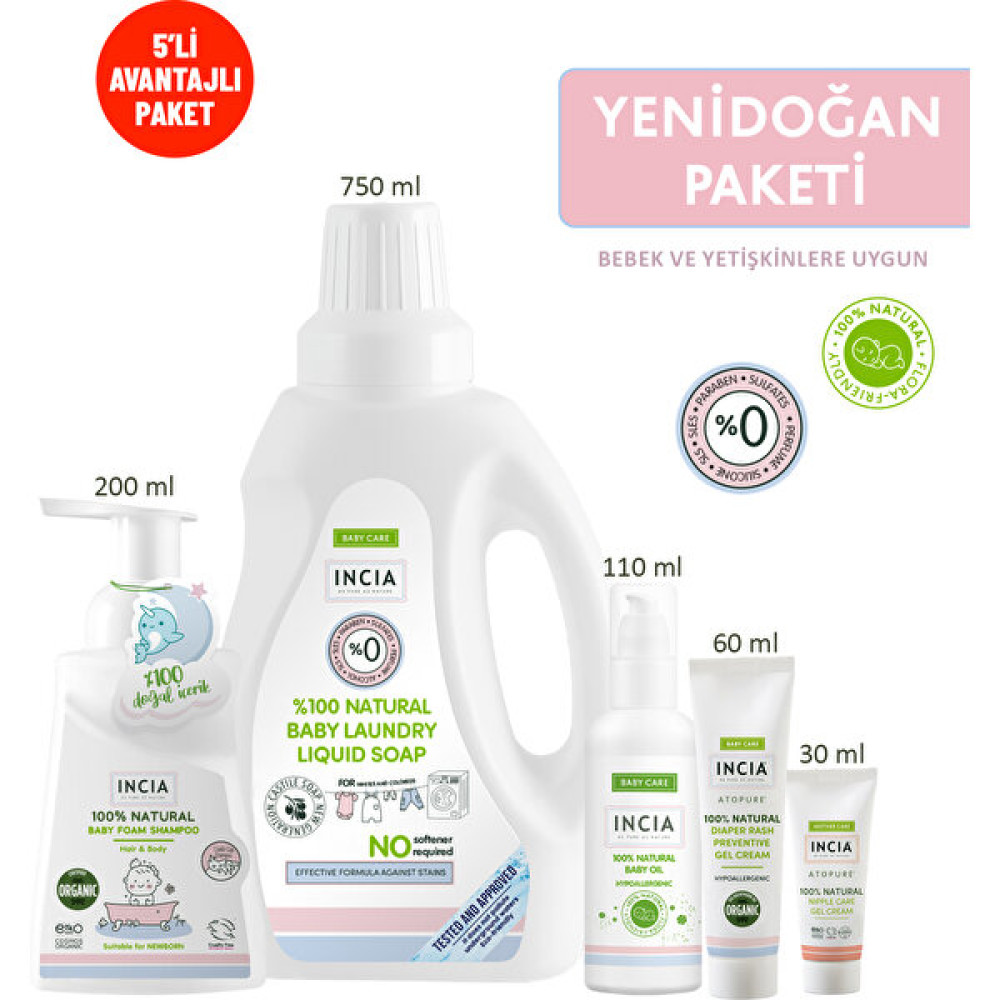 Incıa %100 Doğal Yenidoğan Seti Bebek Bakım Seti Fiyatı
