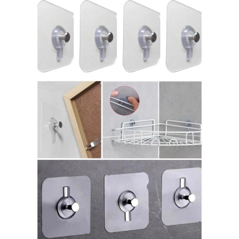 İncili Home 4 Adet Ultra Güçlü Vantuzlu Yapışkan Çerçeve Resim Askısı Yapışkanlı Askı Paslanmaz Çelik Banyo Askılık Fiyatı