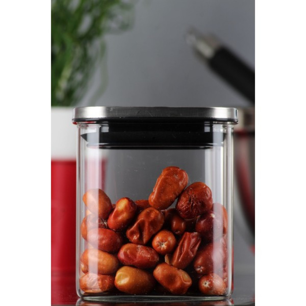 İncili Home Metak Kapaklı Borosilikat Cam Kavanoz 700 ml Bakliyat Kavanozu Saklama Kapları Fiyatı