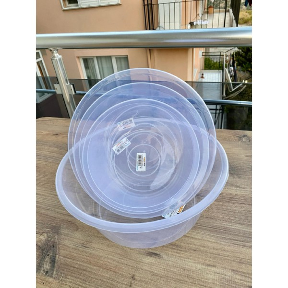 İncirop Plastik Şeffaf Badya 4'lü Bulaşık Leğeni Saklama Kapları Fiyatı