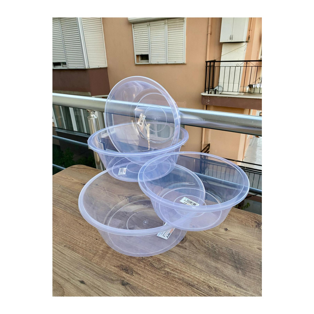 incirop Plastik Şeffaf Badya 4lü Bulaşık Leğeni Saklama Kapları Fiyatı