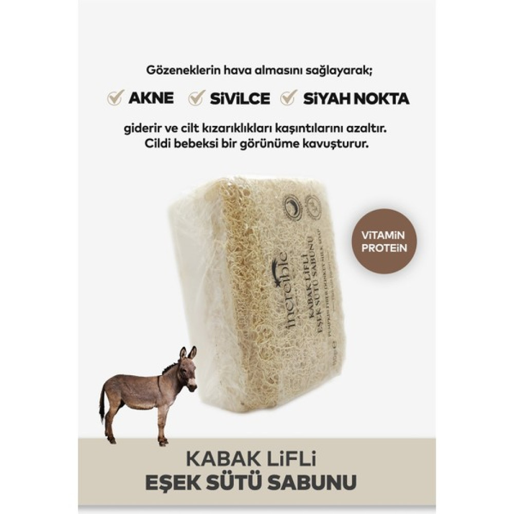 İncreible Doğal Kabak Lifli Eşek Sütü Sabunu E Vitamini B3 Vitamini B5 Vitamini - 1 Sabunlar Fiyatı