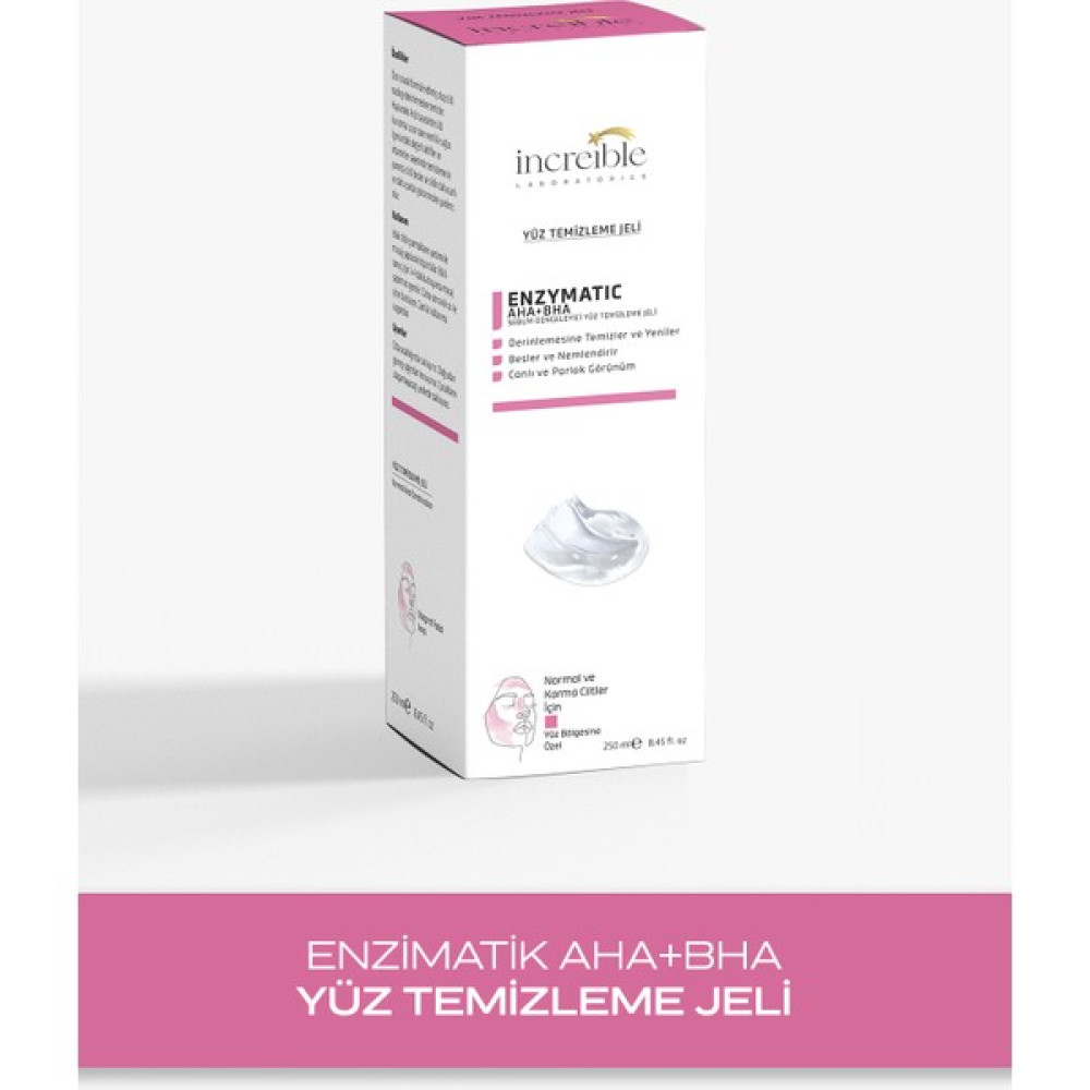 İncreible Yüz Temizleme Jeli Aha Bha Vitaminlerle Zenginleştirilmiş Cilt Temizleme ve Peeling Fiyatı