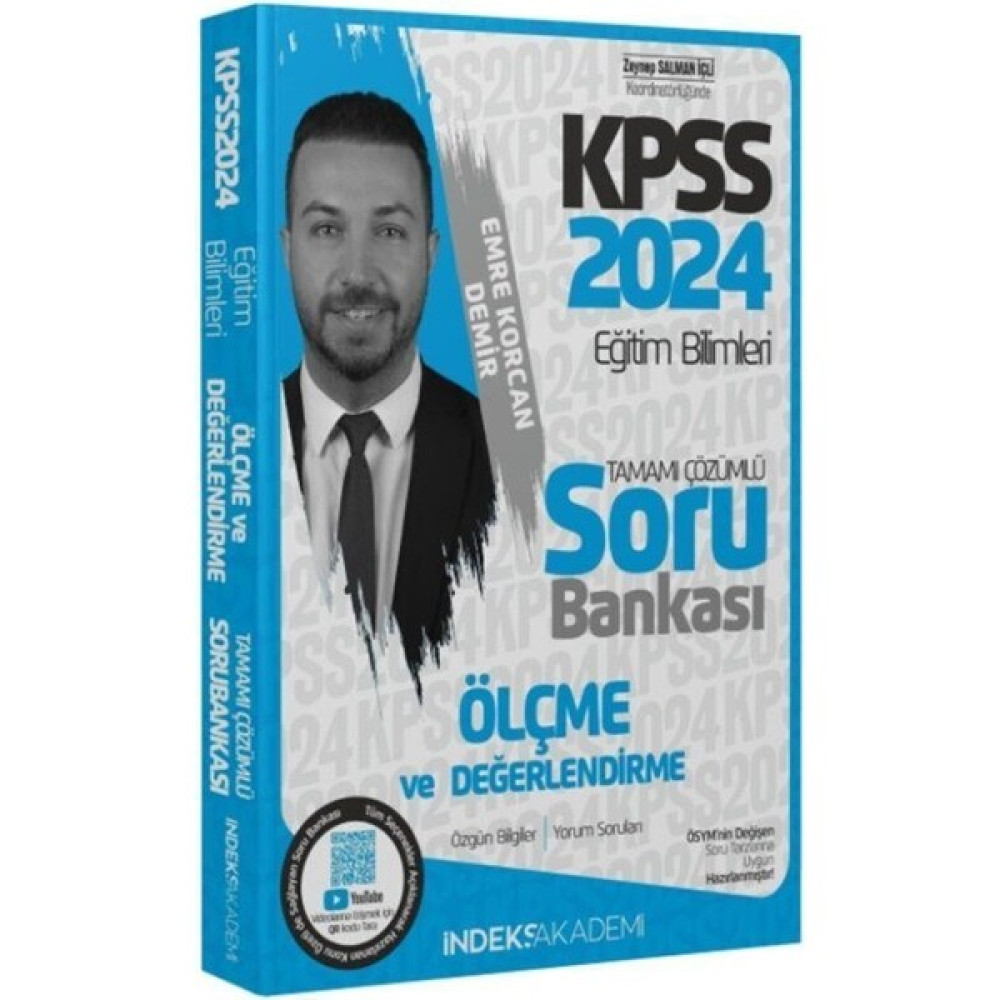 İndeks Akademi Yayıncılık 2024 KPSS Eğitim Bilimleri Ölçme ve Değerlendirme Soru Bankası Ders Sınav Kitapları Fiyatı