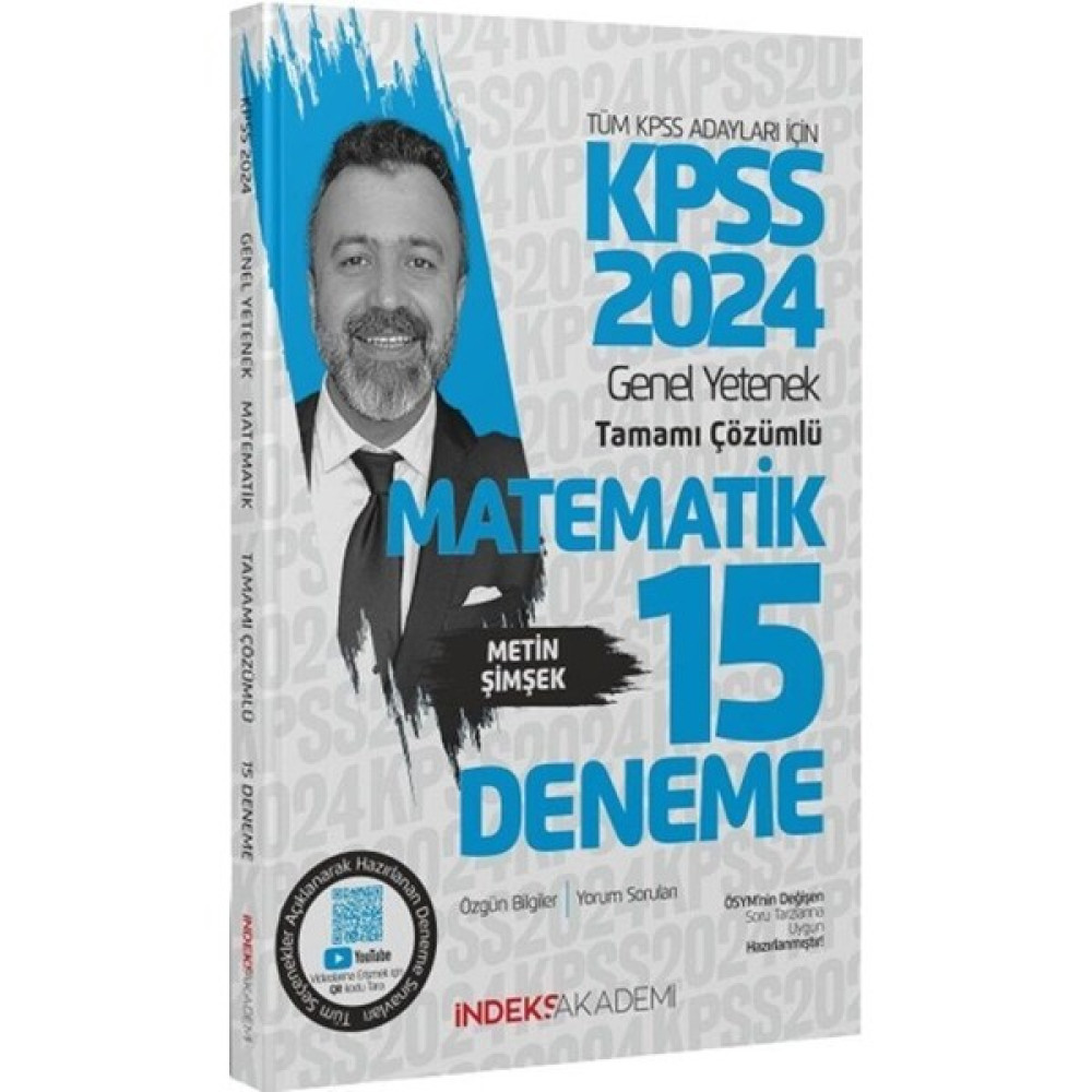 İndeks Akademi Yayıncılık 2024 KPSS Matematik 15 Deneme Ders Sınav Kitapları Fiyatı