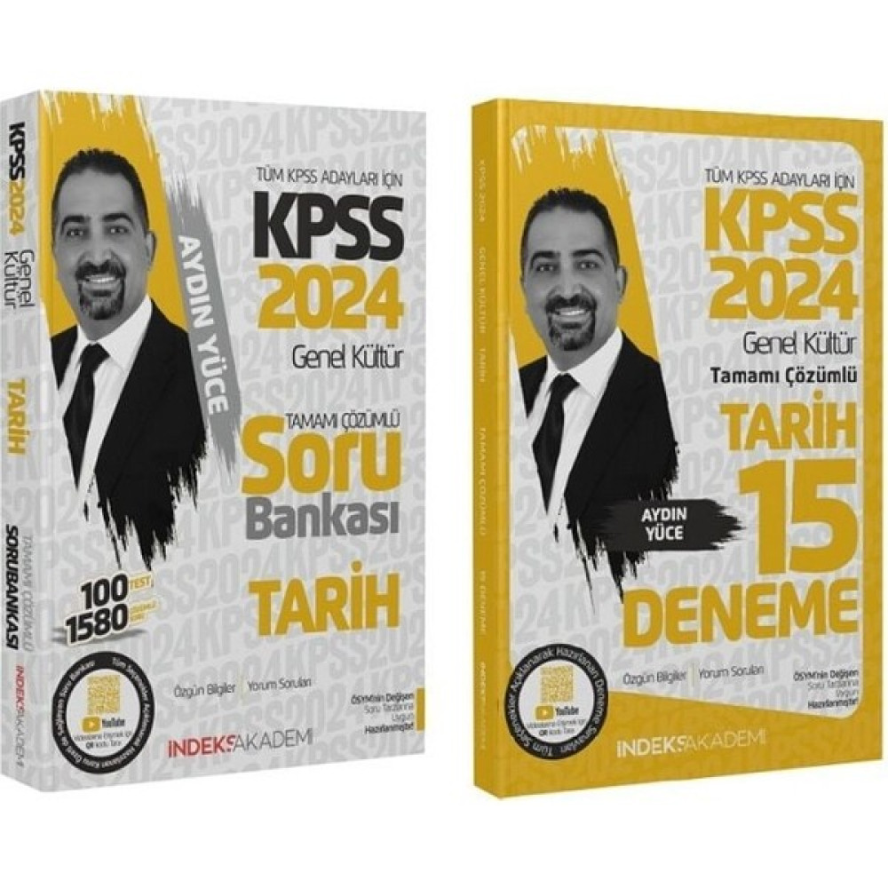 İndeks Akademi Yayıncılık 2024 KPSS Tarih Soru Bankası - 15 Deneme 2’li Kaynak Kitapları Fiyatı