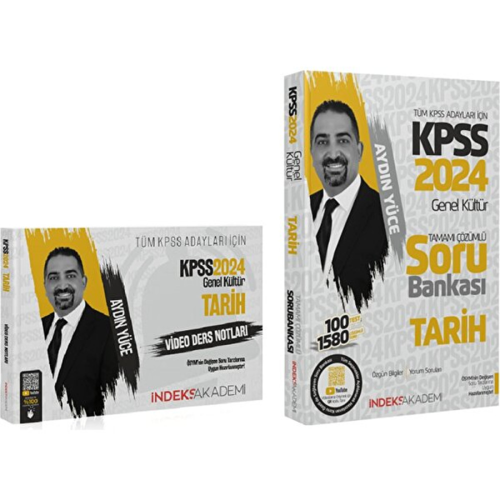 İndeks Akademi Yayıncılık 2024 KPSS Tarih Video Ders Notları – Soru Bankası 2’li Set KPSS Fiyatı