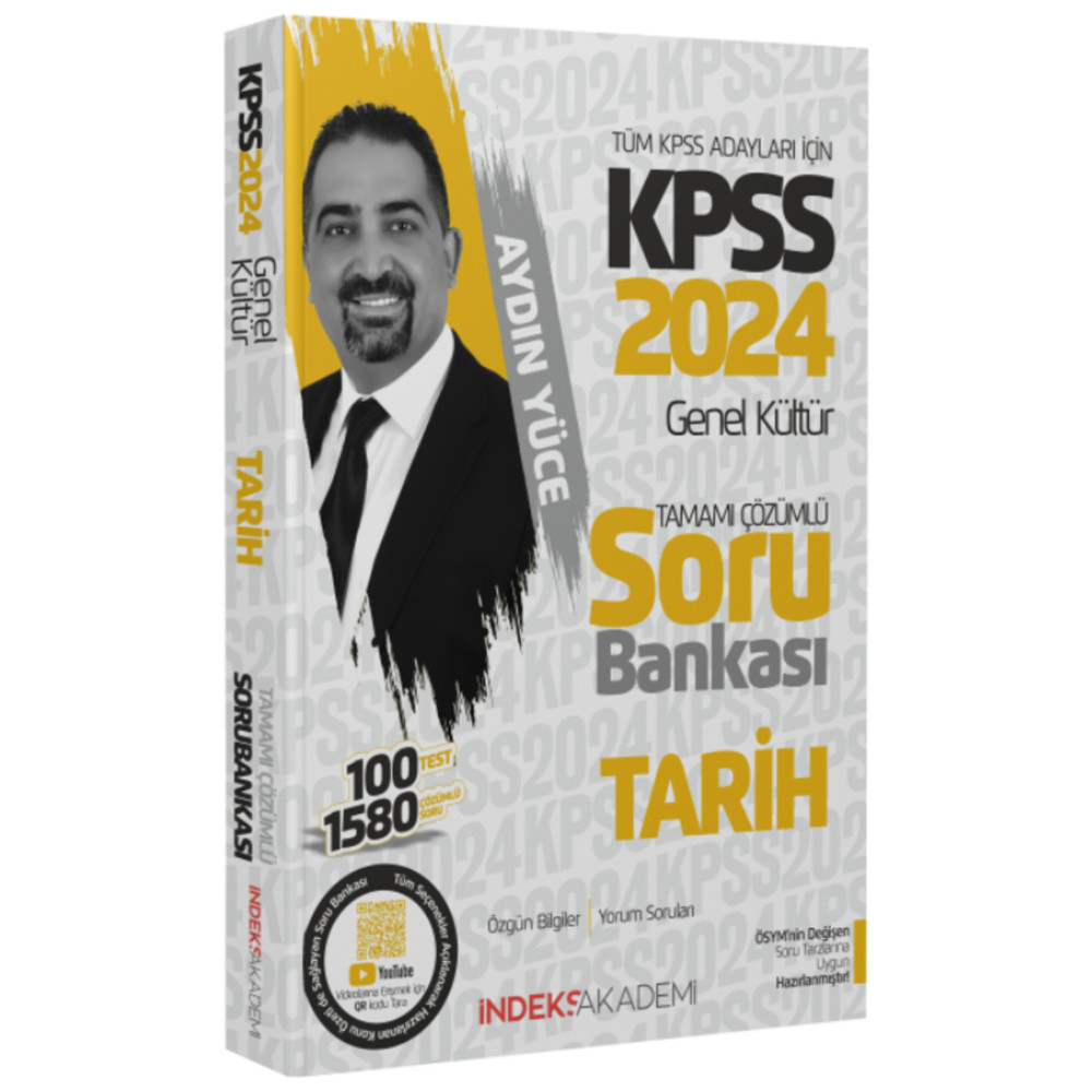 İndeks Akademi Yayıncılık İndeks Akademi 2024 KPSS Tarih Soru Bankası Çözümlü - Aydın Yüce İndeks Akademi Yayıncılık Ders Sınav Kitapları Fiyatı