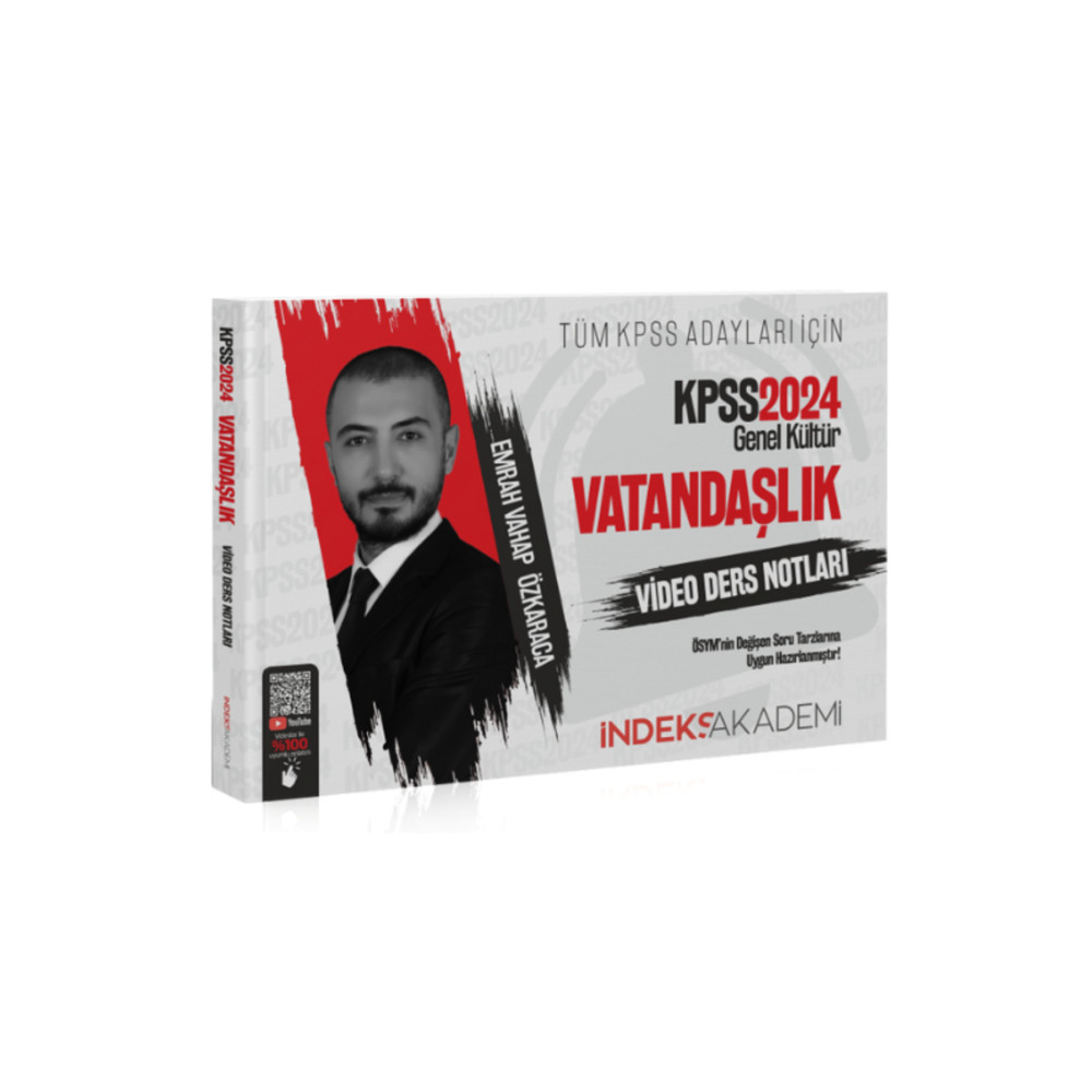 İndeks Akademi Yayıncılık İndeks Akademi 2024 KPSS Vatandaşlık Video Ders Notları - Emrah Vahap Özkaraca İndeks Akademi Yayınc Ders Sınav Kitapları Fiyatı