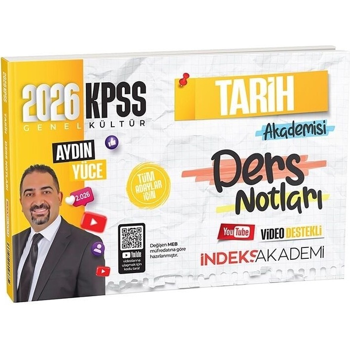 İndeks Akademi Yayıncılık İndeks Akademi 2026 KPSS Tarih Akademisi Video Ders Notları - Aydın Yüce Mesleki Hazırlık Diğer Fiyatı