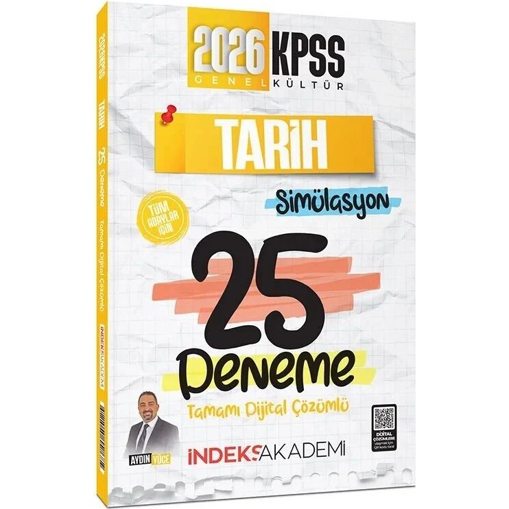 İndeks Akademi Yayıncılık Indeks Akademi Yayıncılık 2026 Kpss Tarih Simülasyon 25 Deneme Çözümlü - Aydın Yüce Diğer Fiyatı