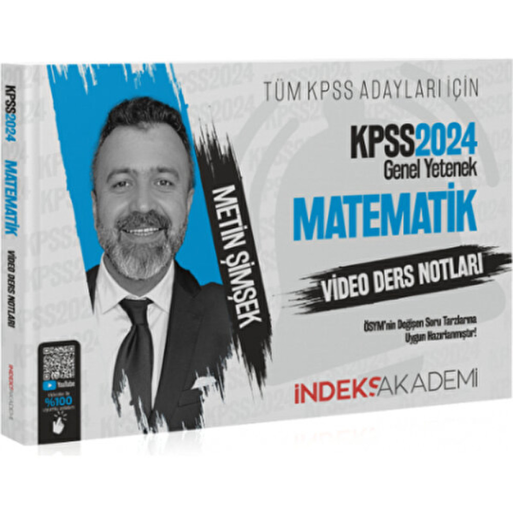 İndeks Akademi Yayıncılık KPSS 2024 Genel Yetenek Matematik Video Ders Notları KPSS Fiyatı