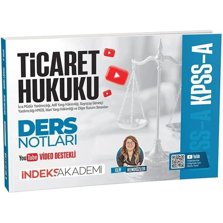 İndeks Akademi Yayıncılık Kpss A Grubu Ticaret Hukuku Video Ders Notları - Elif Kendüzler Diğer Fiyatı